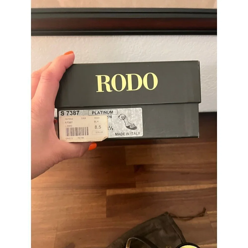 RODO women's black and gold heels size 8.5 - Picture 6 of 6